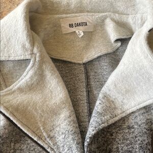 Lightly worn BB Dakota Light Gray and Black Wool Blend Jacket